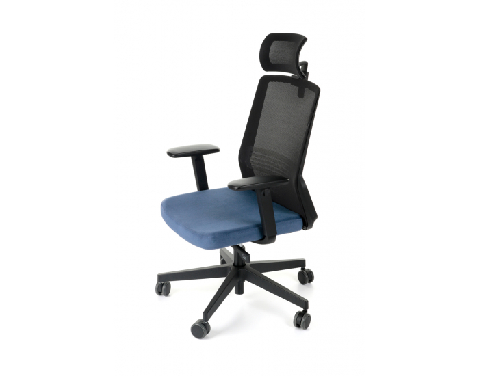 Kancelárska stolička s podrúčkami Cupra BS HD - tmavomodrá / čierna