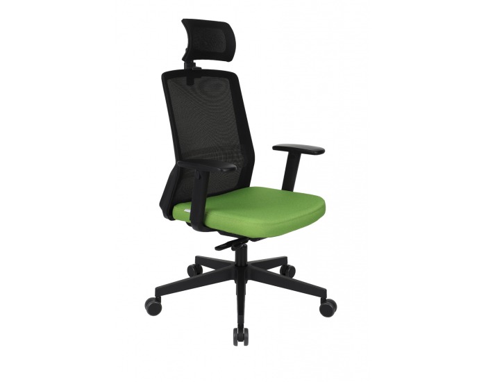 Kancelárska stolička s podrúčkami Cupra BS HD - zelená / čierna