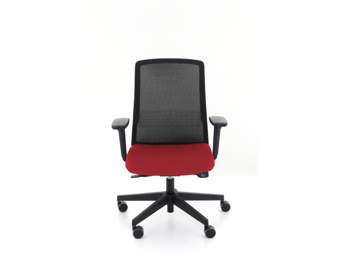 Kancelárska stolička s podrúčkami Cupra BS - červená / čierna
