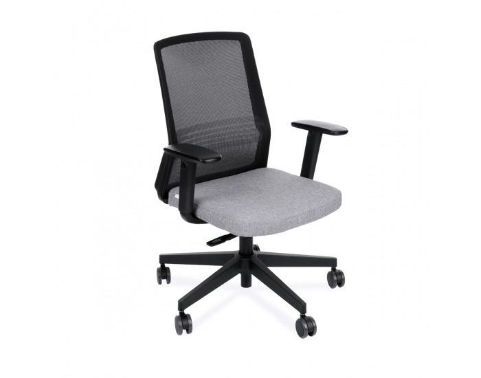 Kancelárska stolička s podrúčkami Cupra BS - sivá (Medley 05) / čierna