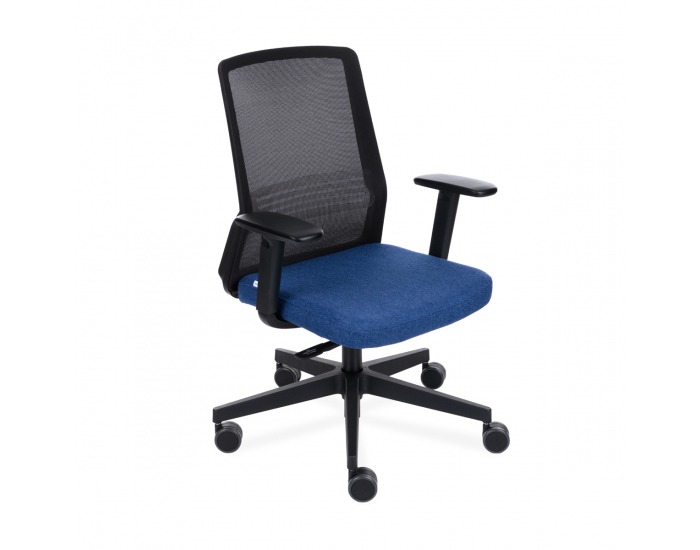 Kancelárska stolička s podrúčkami Cupra BS - tmavomodrá / čierna