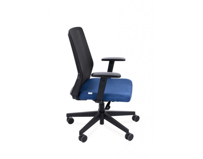 Kancelárska stolička s podrúčkami Cupra BS - tmavomodrá / čierna