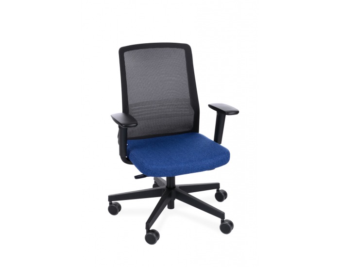 Kancelárska stolička s podrúčkami Cupra BS - tmavomodrá / čierna