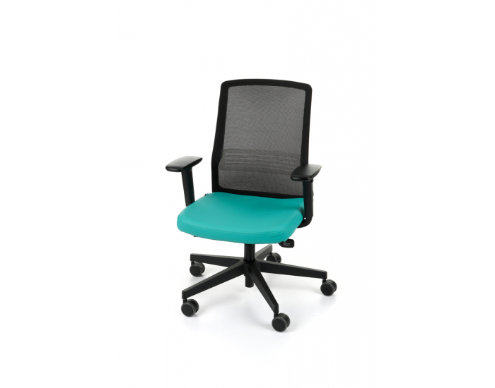 Kancelárska stolička s podrúčkami Cupra BS - tyrkysová / čierna