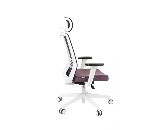 Kancelárska stolička s podrúčkami Cupra WS HD - fialová / čierna / biela