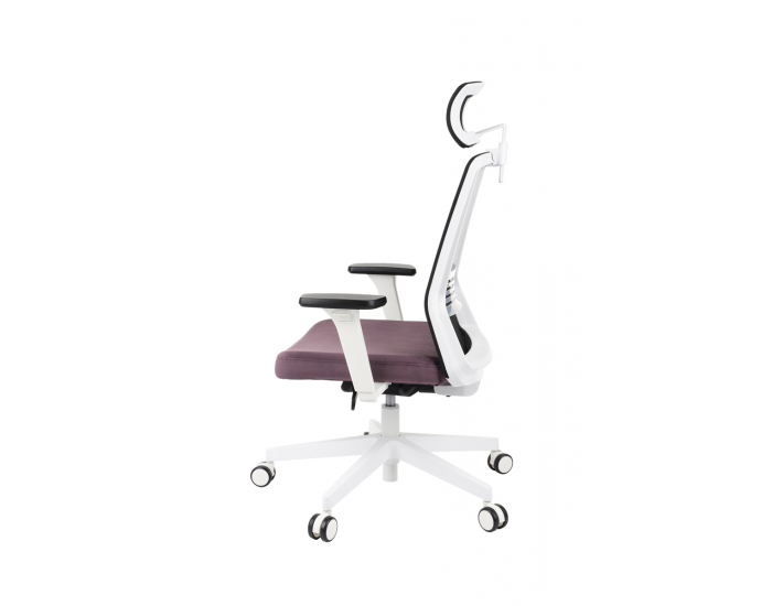 Kancelárska stolička s podrúčkami Cupra WS HD - fialová / čierna / biela