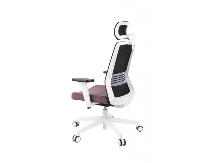 Kancelárska stolička s podrúčkami Cupra WS HD - fialová / čierna / biela