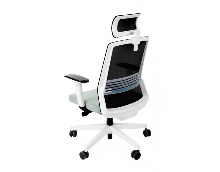 Kancelárska stolička s podrúčkami Cupra WS HD - mentolová / čierna / biela