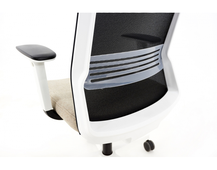 Kancelárska stolička s podrúčkami Cupra WS HD - svetlohnedá / čierna / biela