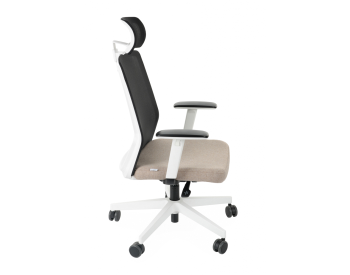 Kancelárska stolička s podrúčkami Cupra WS HD - svetlohnedá / čierna / biela
