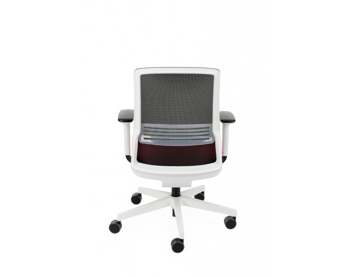 Kancelárska stolička s podrúčkami Cupra WS - červená / čierna / biela