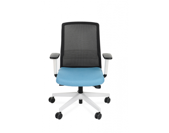 Kancelárska stolička s podrúčkami Cupra WS - svetlomodrá / čierna / biela