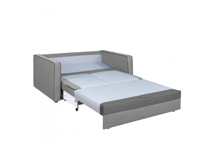 Rozkladacia pohovka s úložným priestorom Dada - svetlosivá / sivá