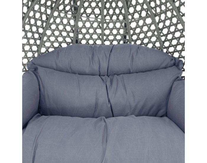Závesné hojdacie kreslo Dakan New - čierna / sivá / tmavosivá