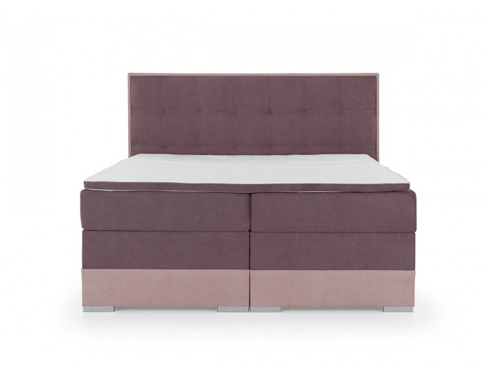 Čalúnená manželská posteľ s úložným priestorom Dalino 140 - fialová / ružová
