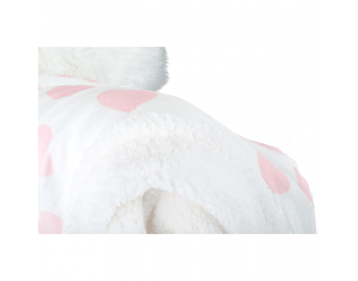 Obojstranná baránková deka Dalis 150x200 cm - vzor srdce