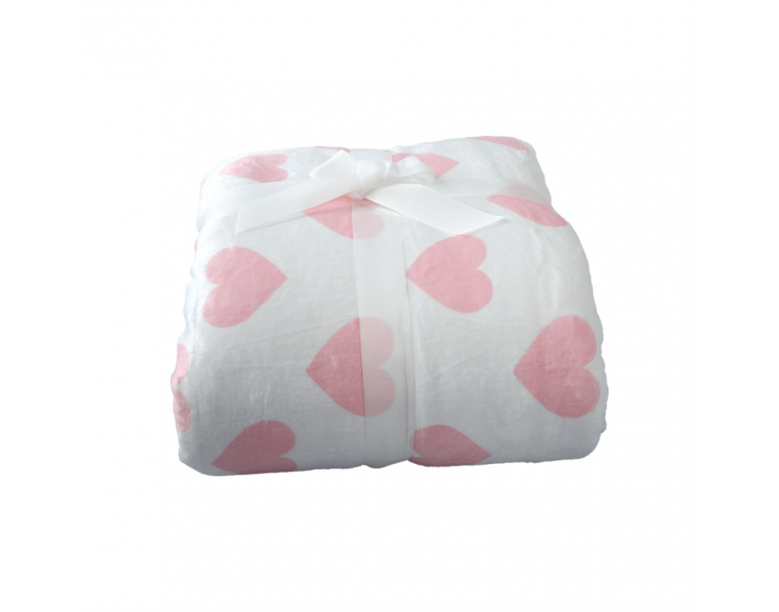 Obojstranná baránková deka Dalis 150x200 cm - vzor srdce