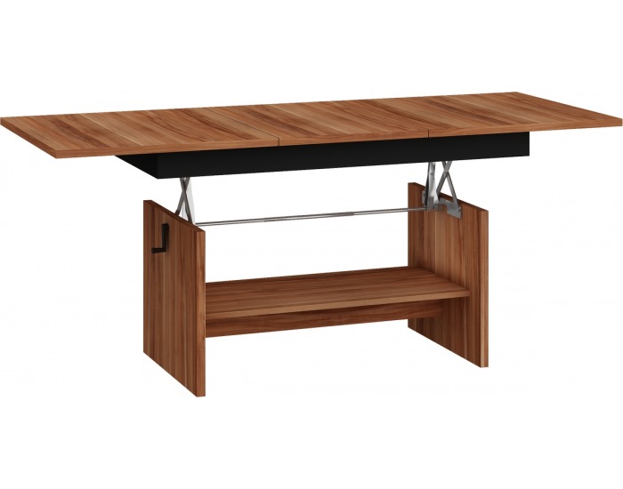 Rozkladací konferenčný stolík Dallas - slivka / čierny lesk