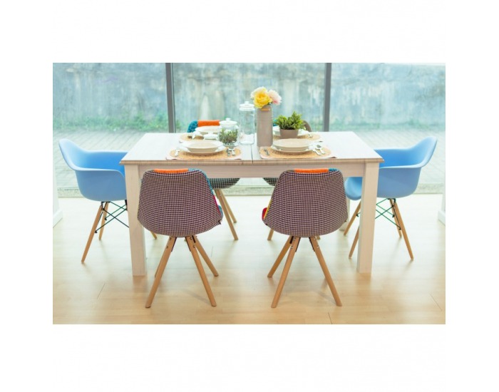 Jedálenská stolička Damen New - modrá / buk