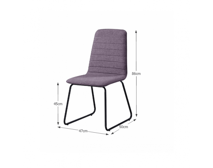 Jedálenská stolička Danuta - fialová / čierna