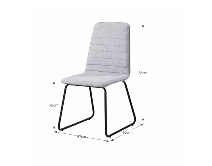 Jedálenská stolička Danuta - svetlosivá / čierna