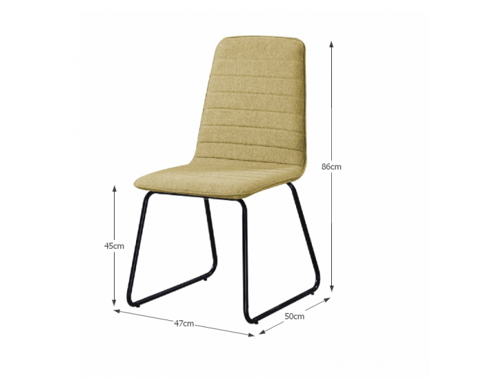 Jedálenská stolička Danuta - zelenožltá / čierna