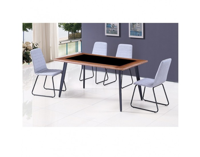 Jedálenská stolička Danuta - svetlosivá / čierna