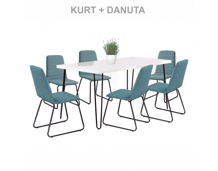 Jedálenská stolička Danuta - modrá / čierna