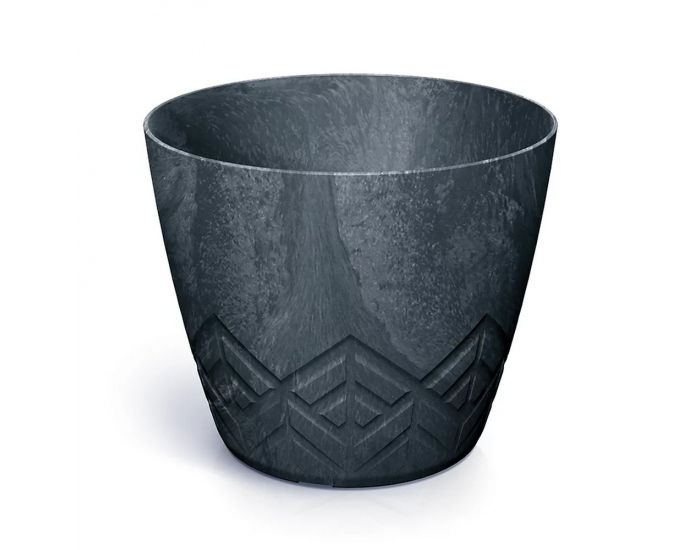 Plastový kvetináč DARE120ES433 11,9 cm - antracit