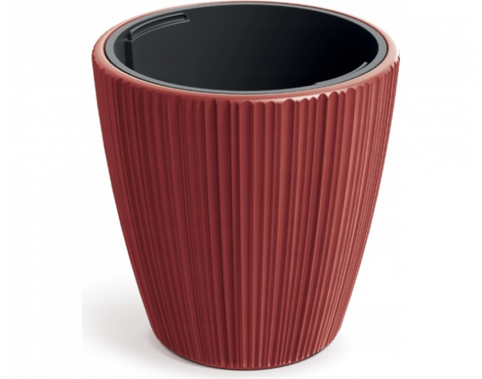 Plastový kvetináč DBOR2403517U 23,9 cm - červená