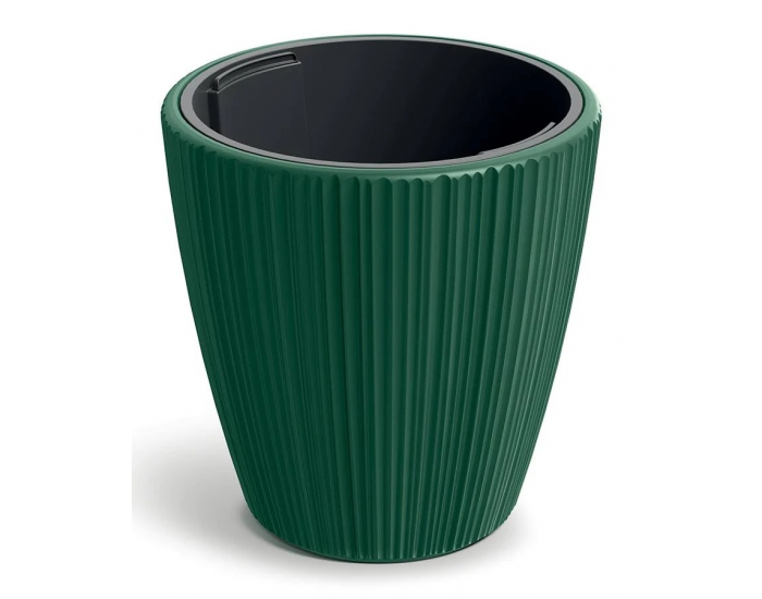 Plastový kvetináč DBOR2402411U 23,9 cm - tmavozelená