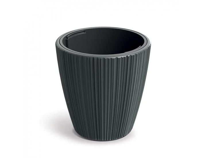Plastový kvetináč DBOR350419U 34,9 cm - tmavosivá