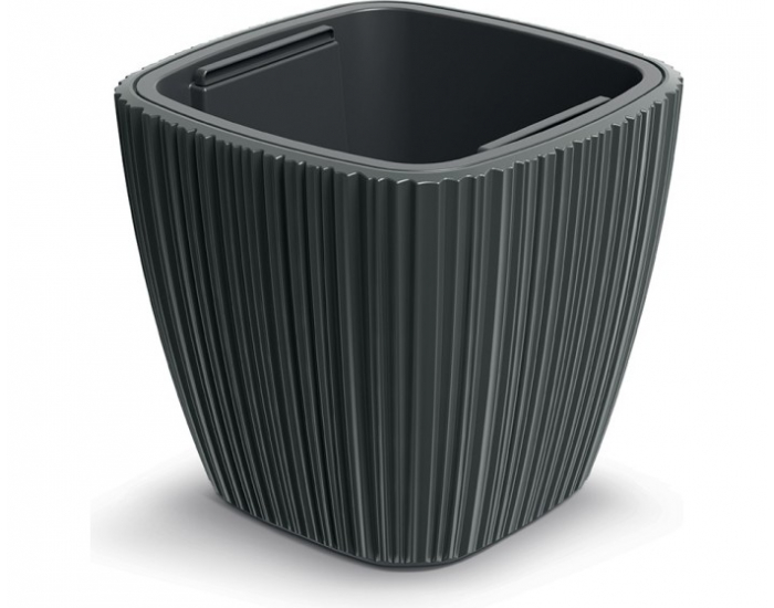 Plastový kvetináč DBOS400419U 39 cm - tmavosivá