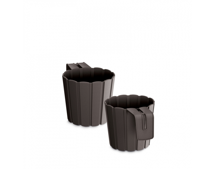 Plastový balkónový kvetináč DDEZ150 14,4 cm - hnedá