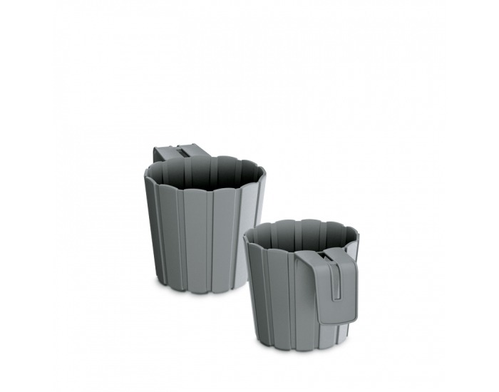 Plastový balkónový kvetináč DDEZ150 14,4 cm - sivý kameň
