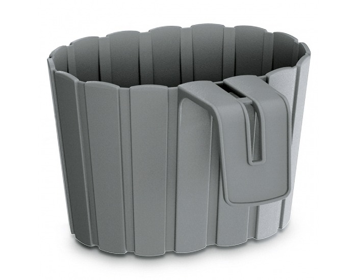 Plastový balkónový kvetináč DDEZ200 19,4 cm - sivý kameň