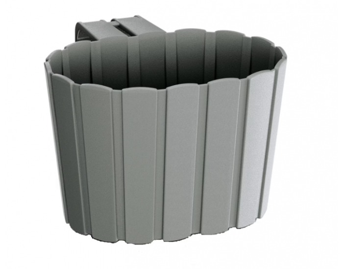 Plastový balkónový kvetináč DDEZ200 19,4 cm - sivý kameň