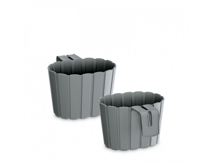 Plastový balkónový kvetináč DDEZ200 19,4 cm - sivý kameň