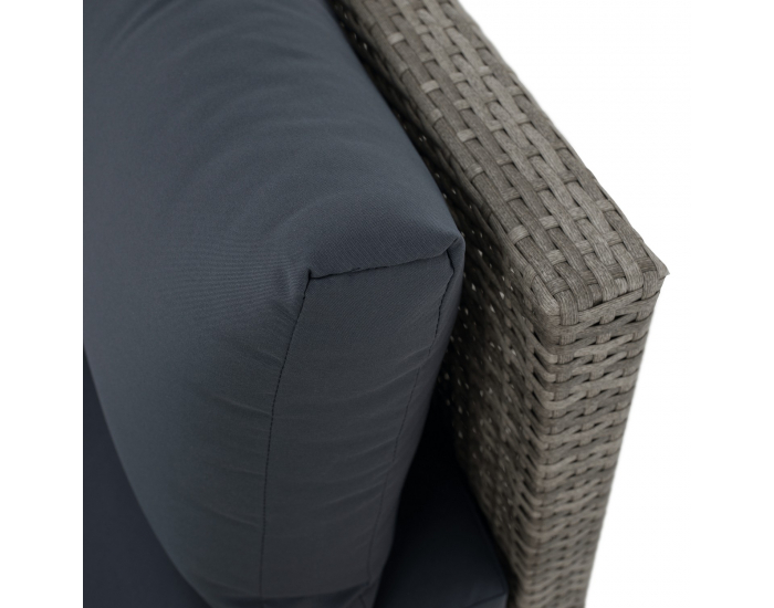 Záhradný nábytok z umelého ratanu Debra - sivá / prírodná / krémová