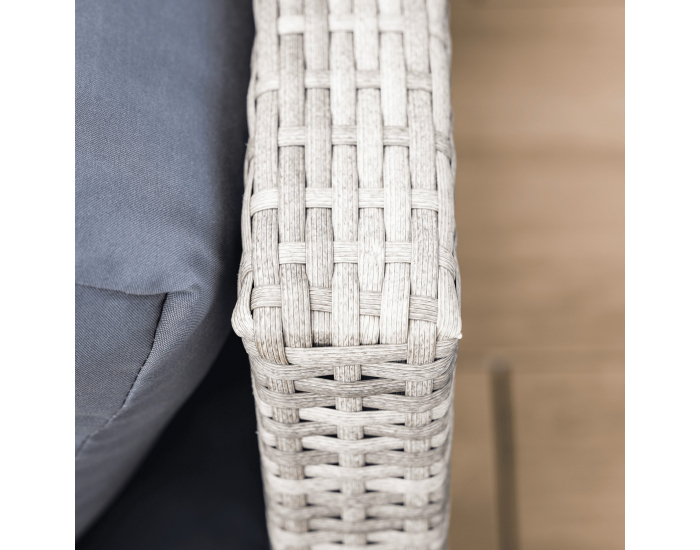 Záhradný nábytok z umelého ratanu Debra - sivá / prírodná / krémová