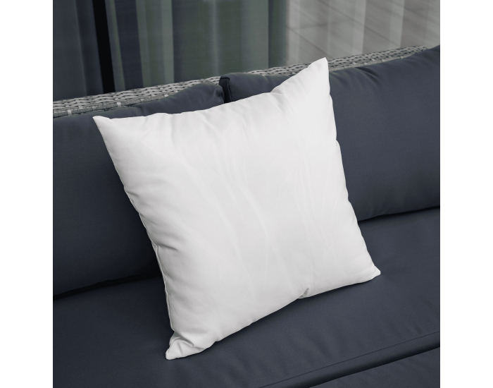 Záhradný nábytok z umelého ratanu Debra - sivá / prírodná / krémová