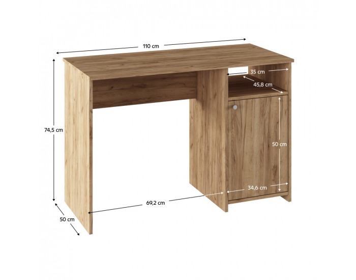 PC stôl Dede - dub artisan