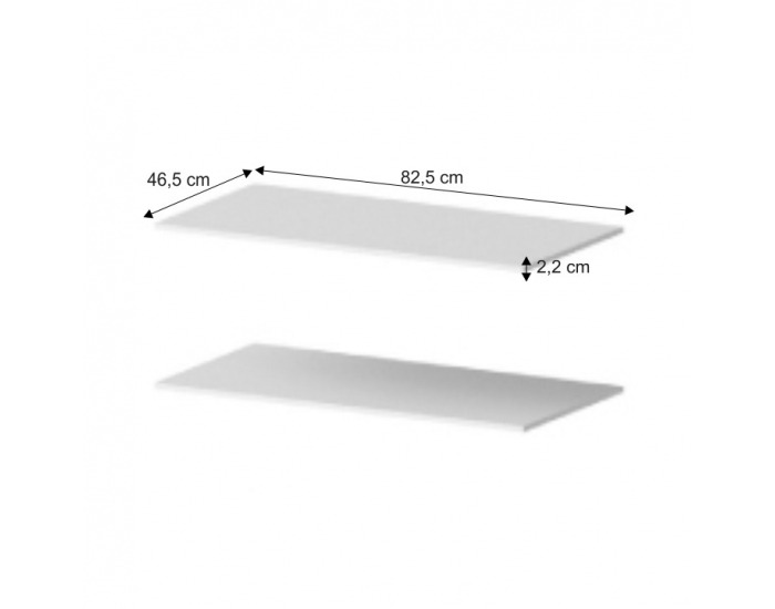 Police do skrine (2 ks) Degas / Canbera / Miran New - biela