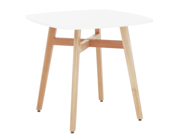 Jedálenský stôl Dejan 3 New 80 - biela / prírodná