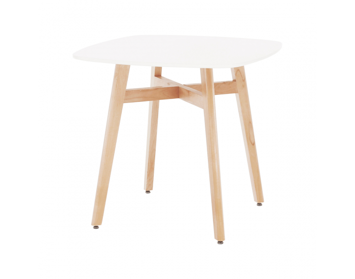 Jedálenský stôl Dejan 3 New 80 - biela / prírodná