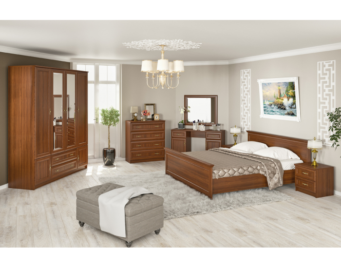 Manželská posteľ s roštom Delion LB-160 160x200 cm - čerešňa portofino