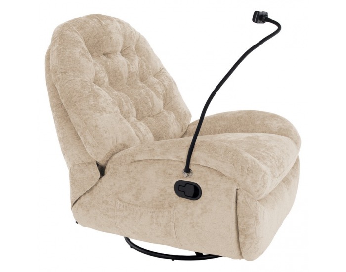 Otočné hojdacie kreslo Delmor - béžová