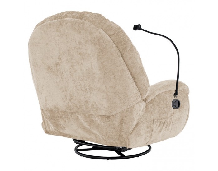 Otočné hojdacie kreslo Delmor - béžová