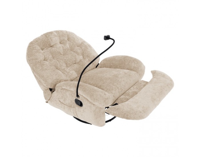 Otočné hojdacie kreslo Delmor - béžová