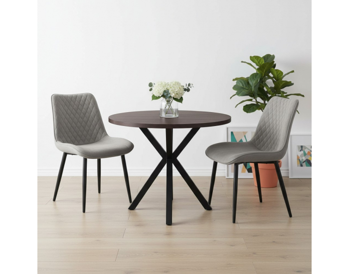 Jedálenská stolička Delora - svetlosivá / čierna